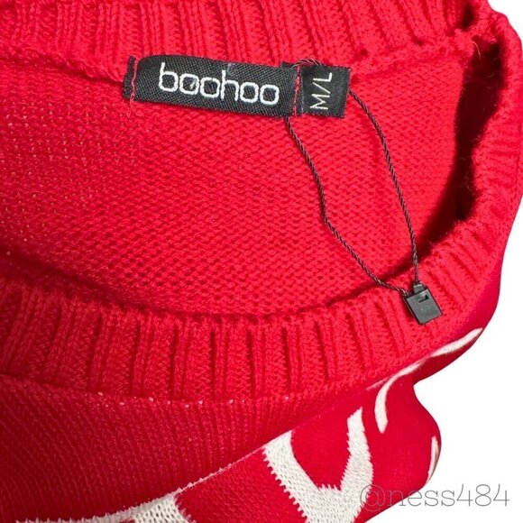 NWT Boohoo UK B*tch Better Have My Presents Christmas Sweater / Size M/L - Picture 4 of 5